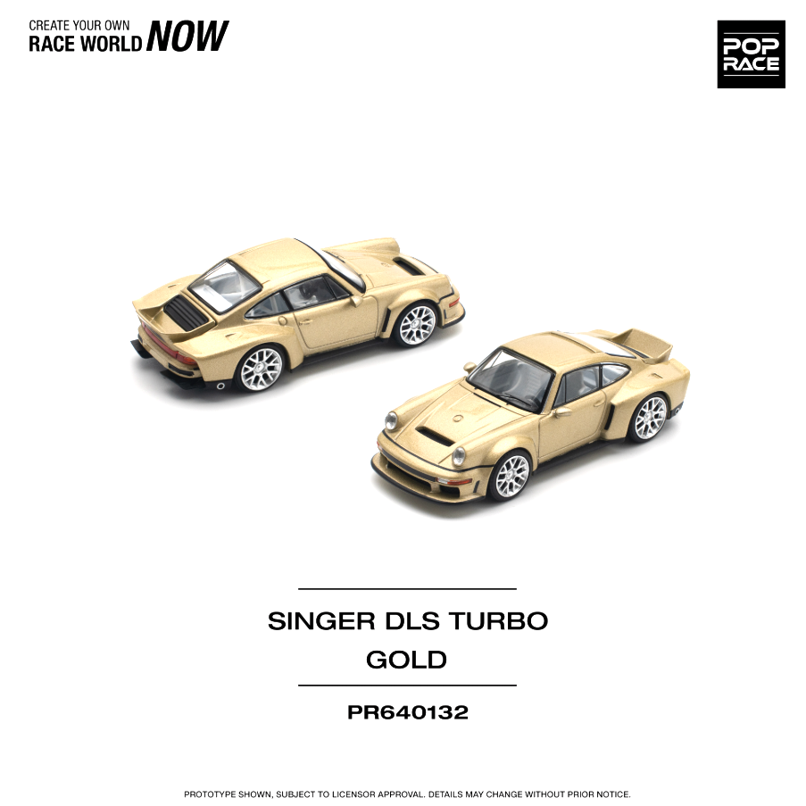 Pop Race Singer DLS Turbo Road Gold 1:64 Diecast Model (PR640132)